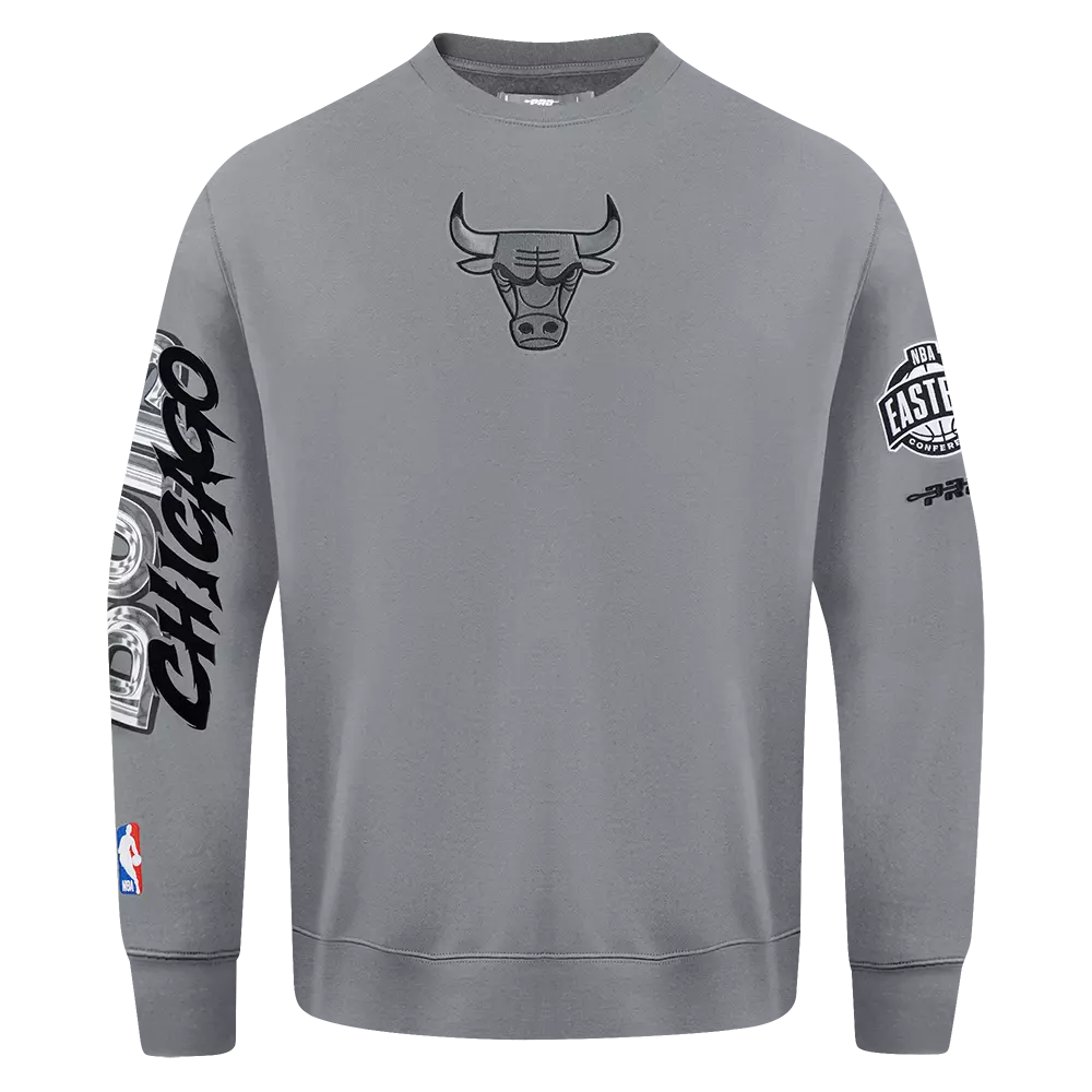 Pro Standard Chicago Bulls Fleece Crew Sweater Grey | Hibbett